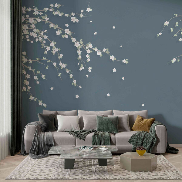 Ramo d'albero con fiori bianchi Ramo d'albero con fiori bianchi