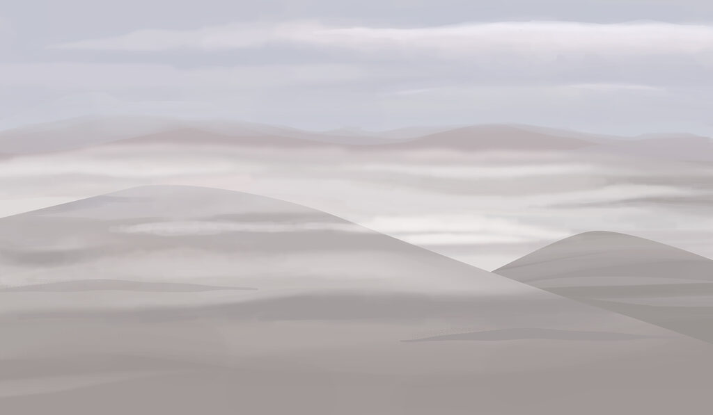 Paesaggio con colline e nuvole Paesaggio con colline e nuvole