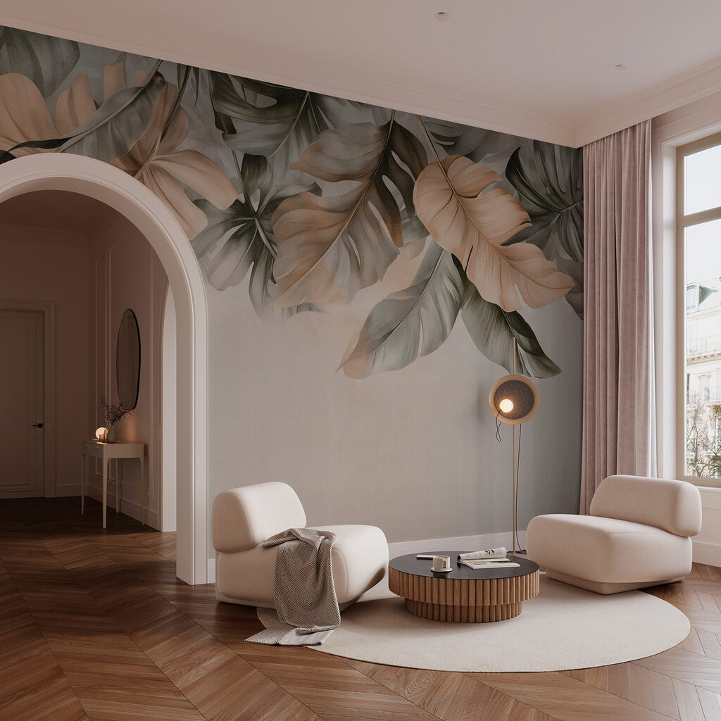 Elegant leaves in soft tones Elegant leaves in soft tones