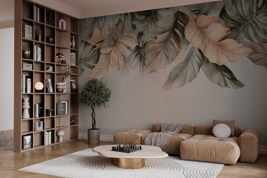 Elegant leaves in soft tones Elegant leaves in soft tones