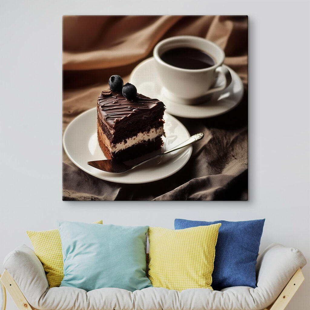 Piece of cake and a cup of coffee Piece of cake and a cup of coffee