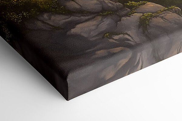 Painting of mountains and clouds Painting of mountains and clouds