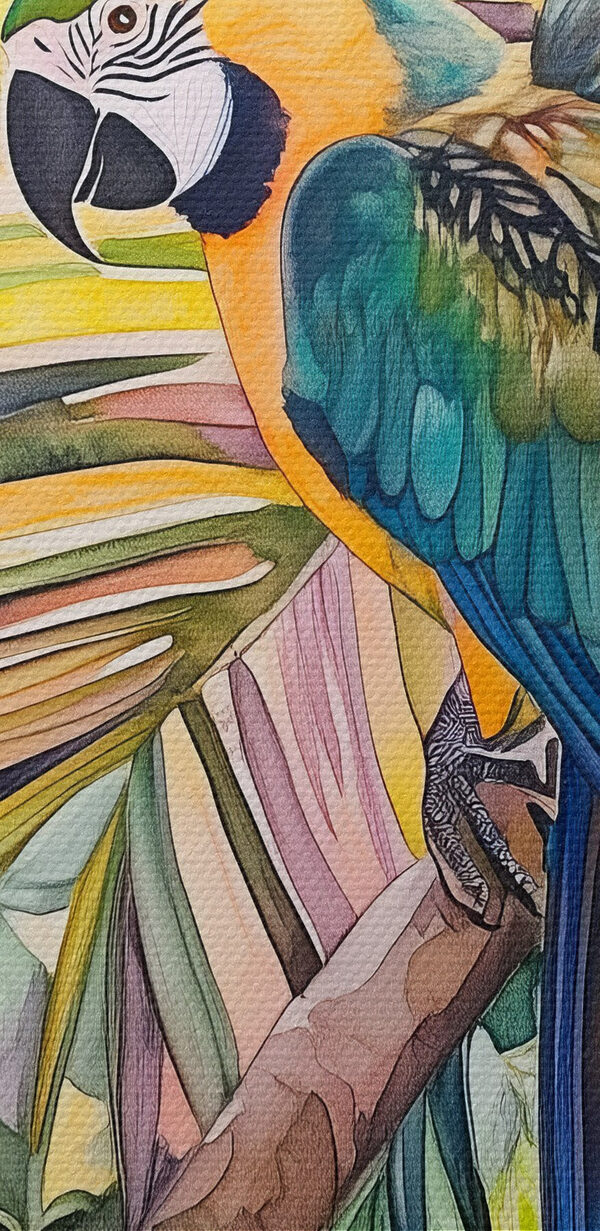 Colorful bird on a tree branch Colorful bird on a tree branch