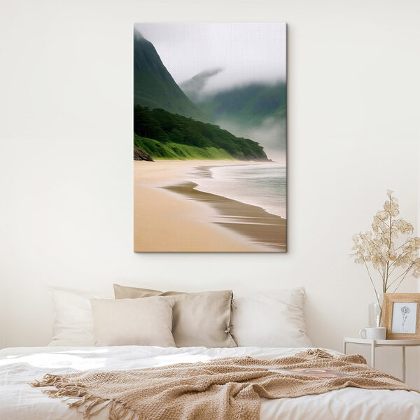 Quadri Spiaggia con alberi e montagne (COD: s43271) Quadri Quadri Spiaggia con alberi e montagne (COD: s43271)