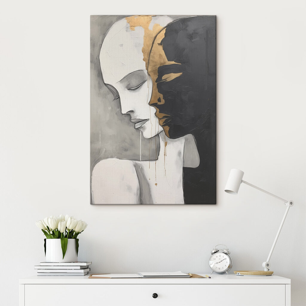 Painting of a man and woman Painting of a man and woman
