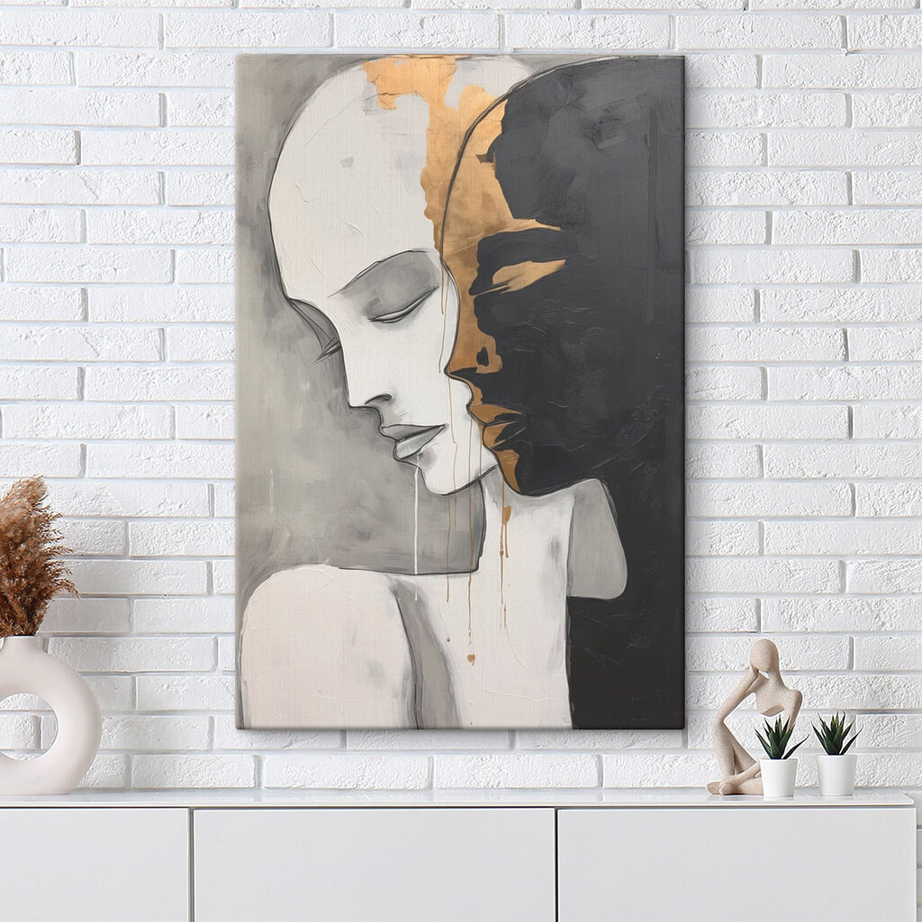 Painting of a man and woman Painting of a man and woman