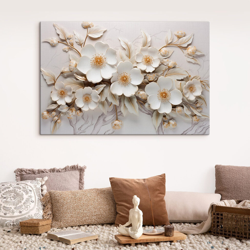 Intricate floral design in soft hues Intricate floral design in soft hues