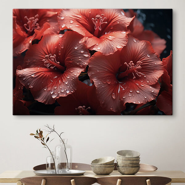 Group of red flowers