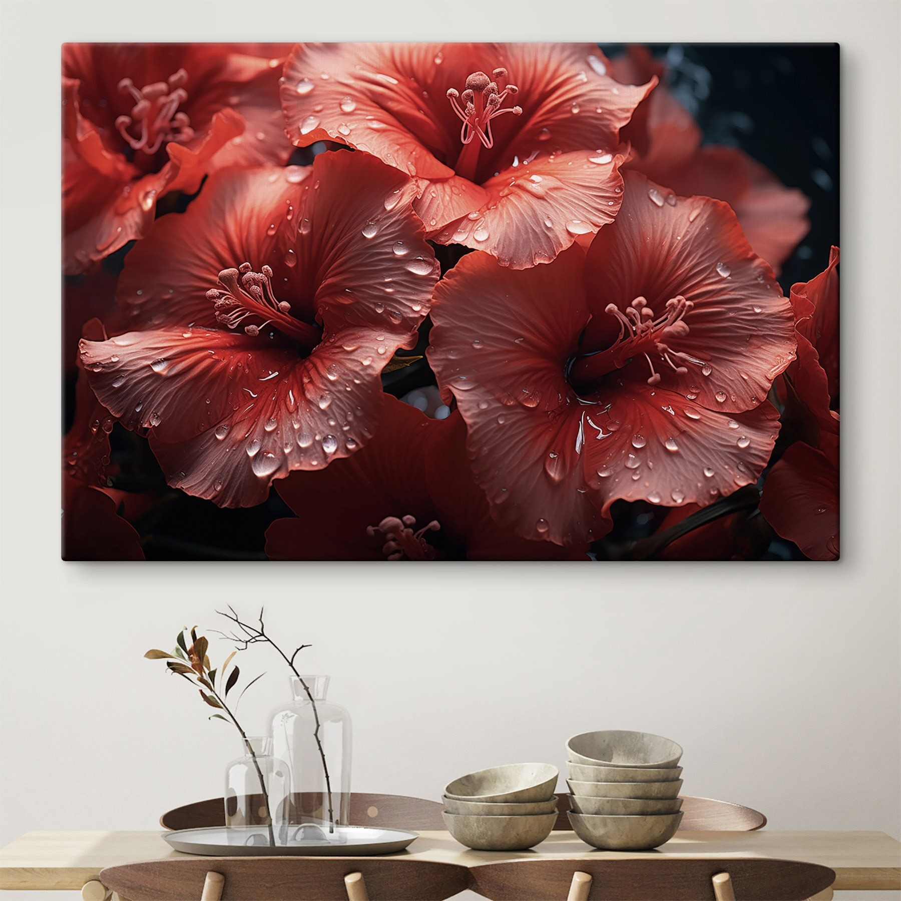 Group of red flowers