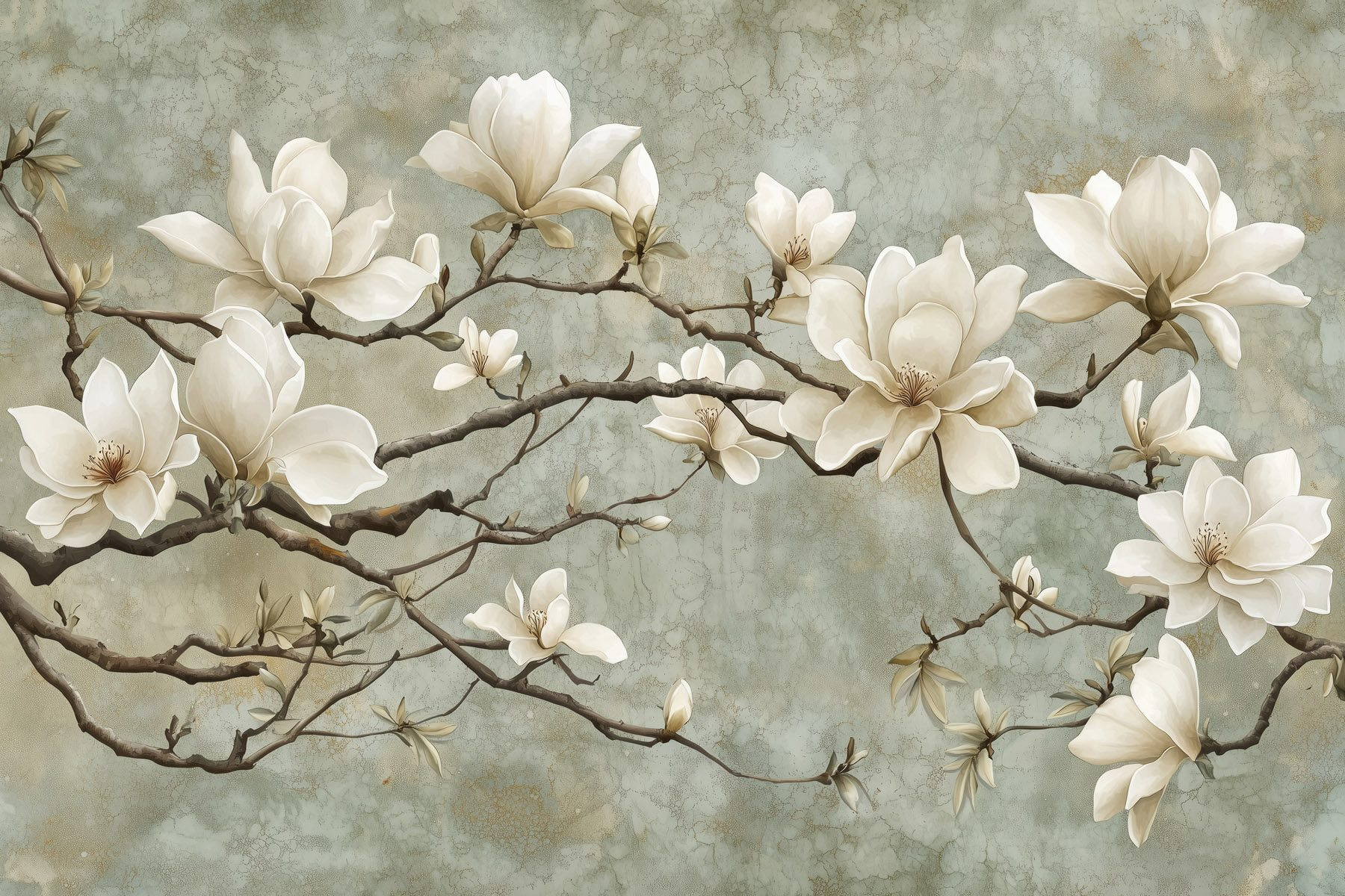 White flowers on a branch White flowers on a branch