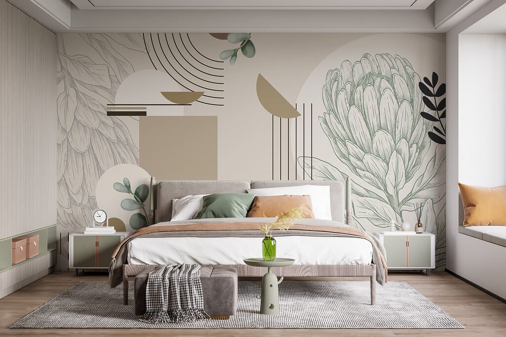 Wallpaper with a plant and leaves Wallpaper with a plant and leaves