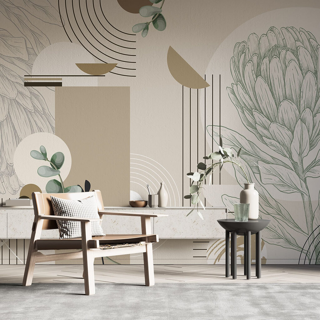 Wallpaper with a plant and leaves Wallpaper with a plant and leaves