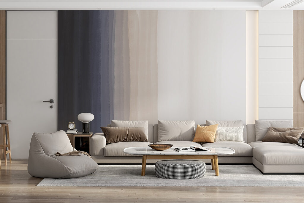 Textured stripes in soft color palette