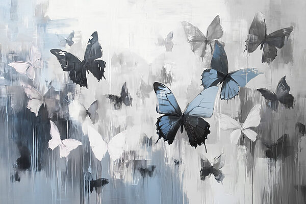 Pittura di farfalle in volo Pittura di farfalle in volo