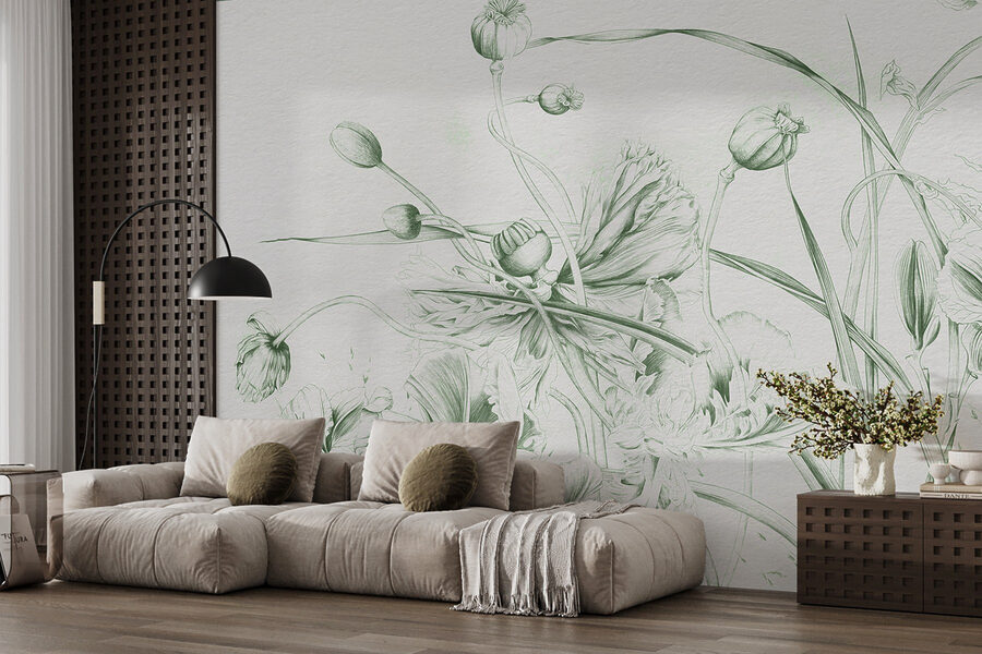 Disegno di fiori e foglie Disegno di fiori e foglie