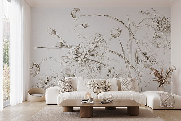 Disegno di fiori e foglie Disegno di fiori e foglie