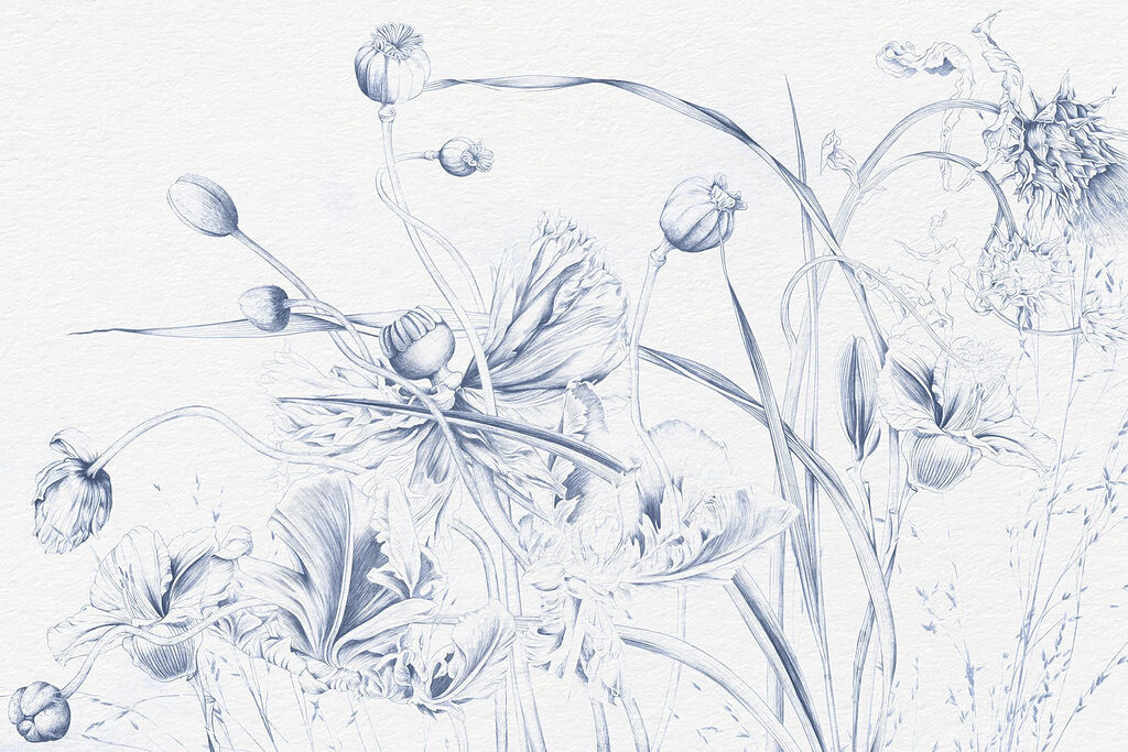 Disegno di fiori e foglie Disegno di fiori e foglie