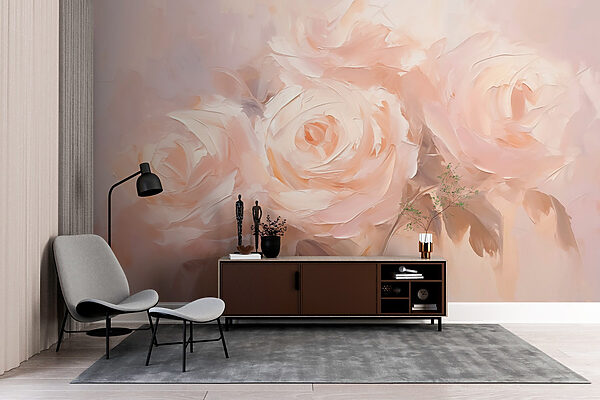 Pittura di fiori su una superficie bianca Pittura di fiori su una superficie bianca