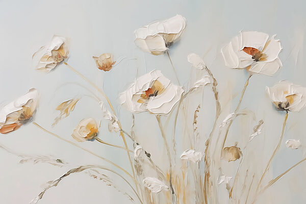 Pittura di fiori su una parete Pittura di fiori su una parete