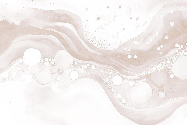 Liquido bianco e marrone con cerchi e puntini bianchi Liquido bianco e marrone con cerchi e puntini bianchi