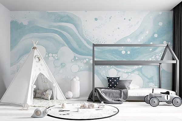 Pittura ad acquerello bianca e blu Pittura ad acquerello bianca e blu