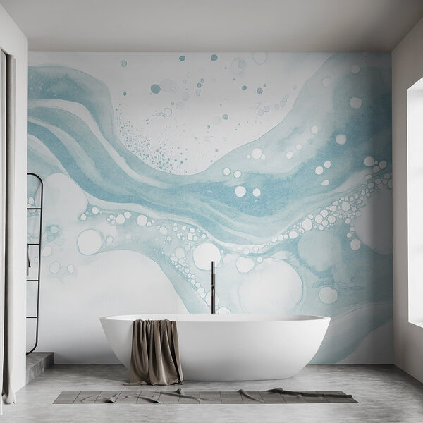 Pittura ad acquerello bianca e blu Pittura ad acquerello bianca e blu