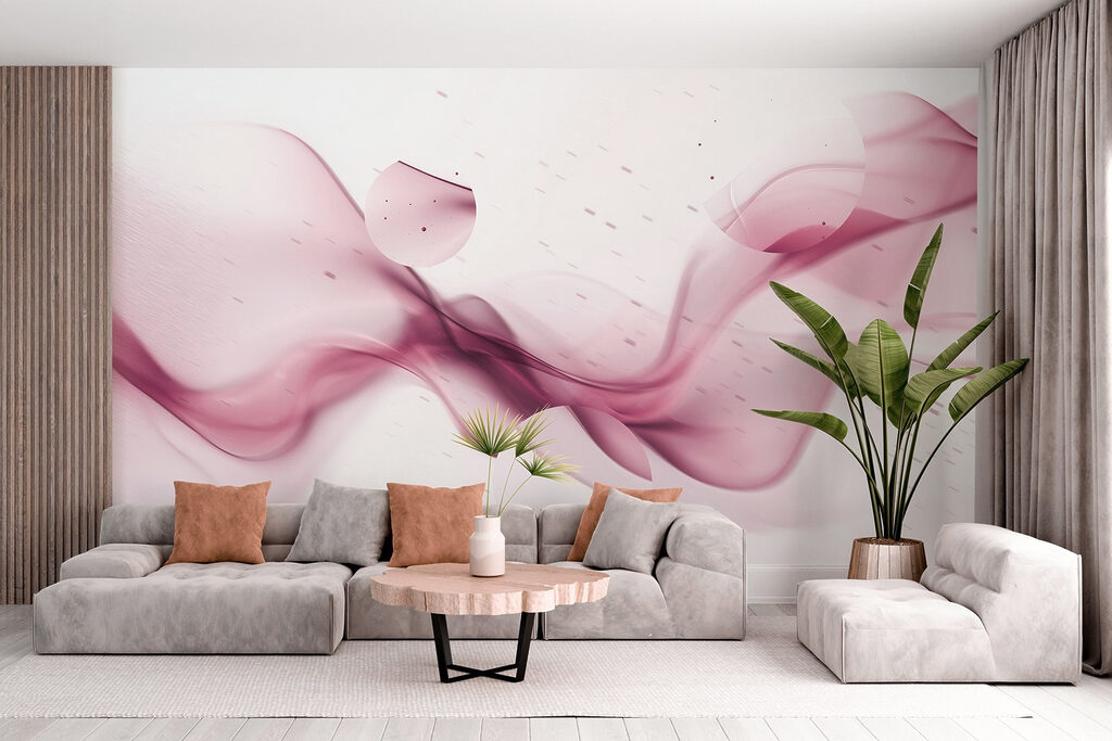 Purple smoke on a white background Purple smoke on a white background