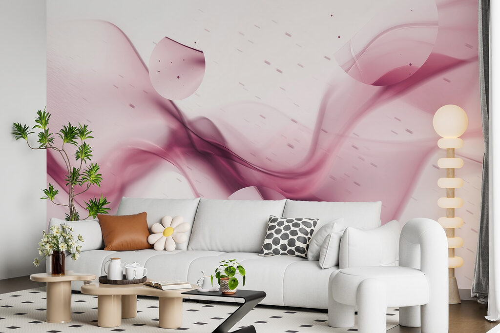 Purple smoke on a white background Purple smoke on a white background