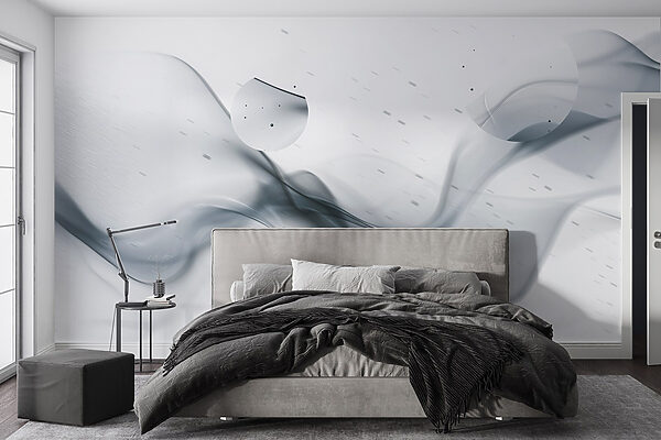 Wall murals Grey and white smoke Wall murals Grey and white smoke