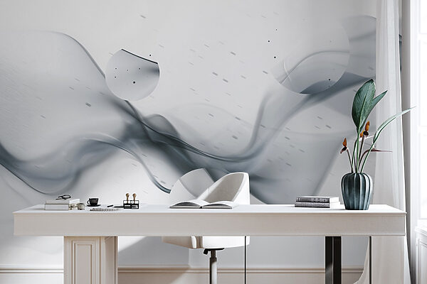 Wall murals Grey and white smoke Wall murals Grey and white smoke