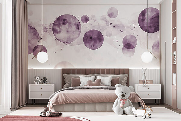 Cerchi viola e fumo su sfondo bianco Cerchi viola e fumo su sfondo bianco