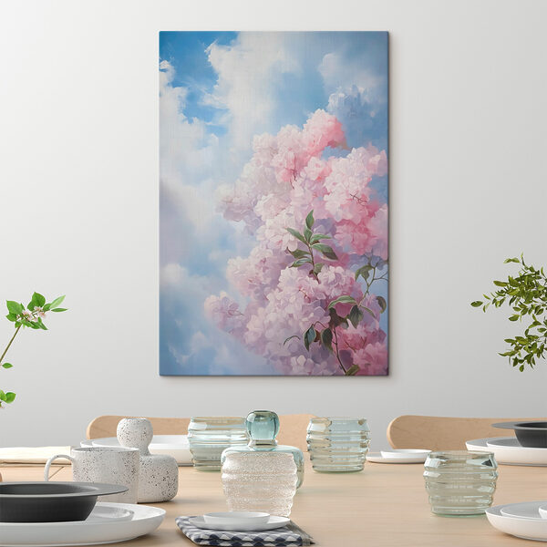 Quadri Quadri Dipinto raffigurante un albero con fiori rosa (COD: s43350)