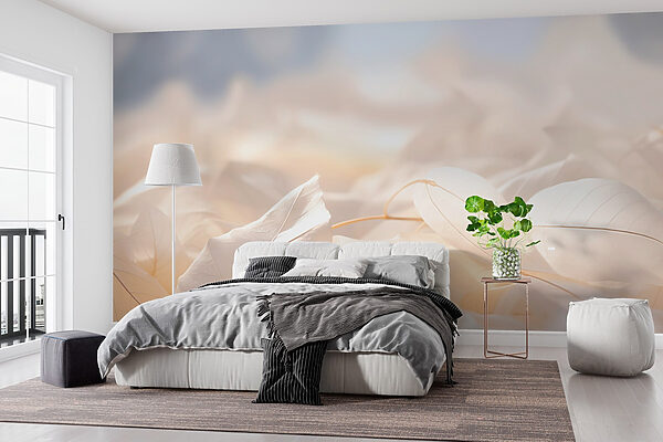 Wall murals Whispers of nature in soft hues Wall murals Whispers of nature in soft hues