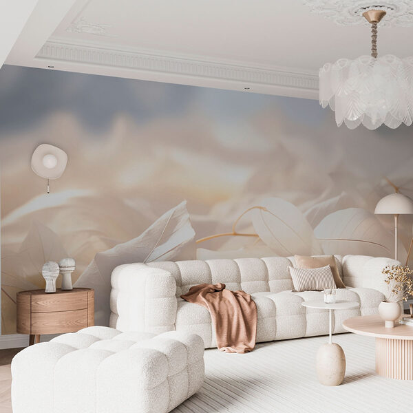 Wall murals Whispers of nature in soft hues Wall murals Whispers of nature in soft hues