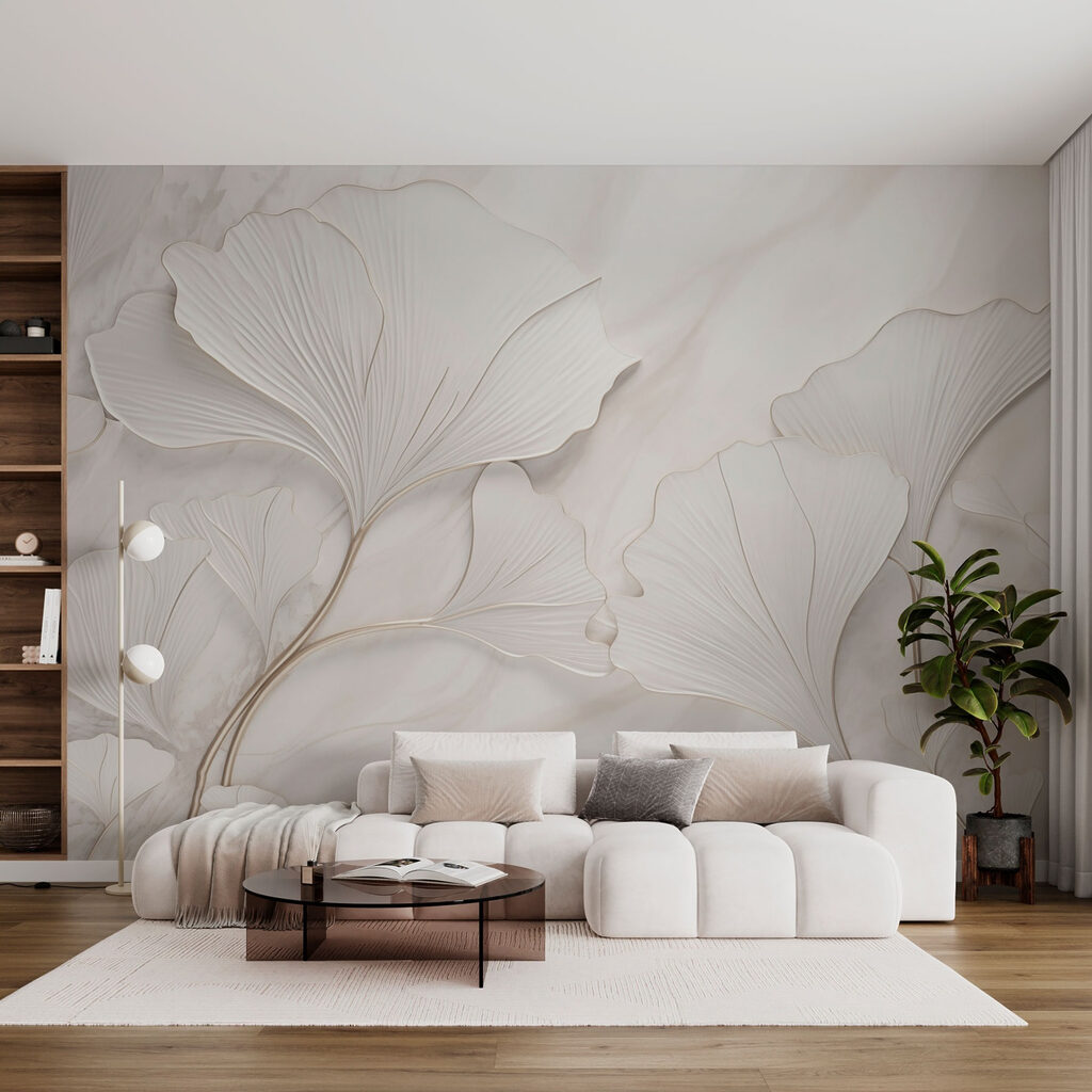 Delicate leaves on a soft background