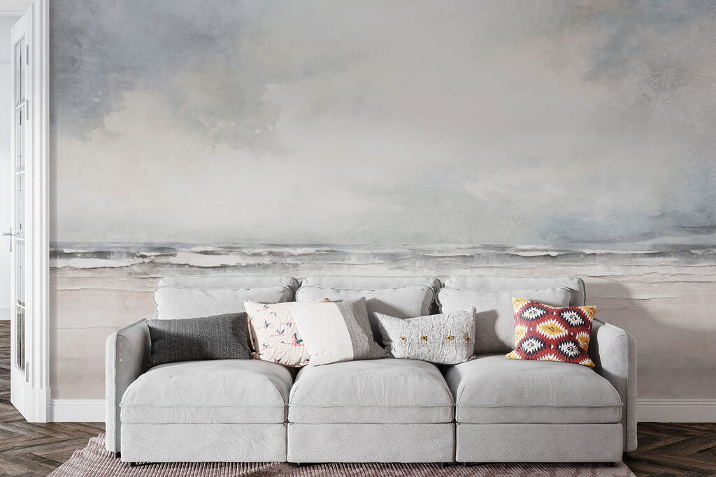 Beach with waves and clouds Beach with waves and clouds