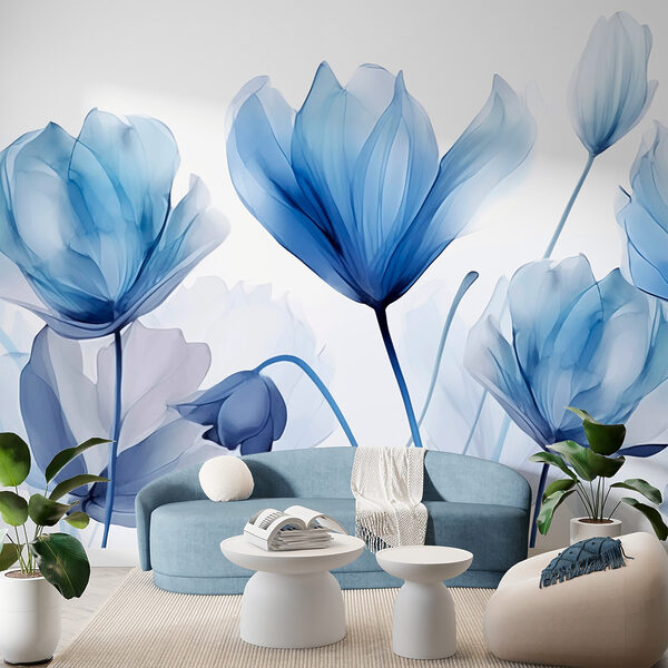 Fiori blu e bianchi Fiori blu e bianchi