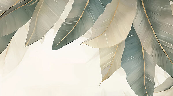 Soft, muted tones of natural leaves