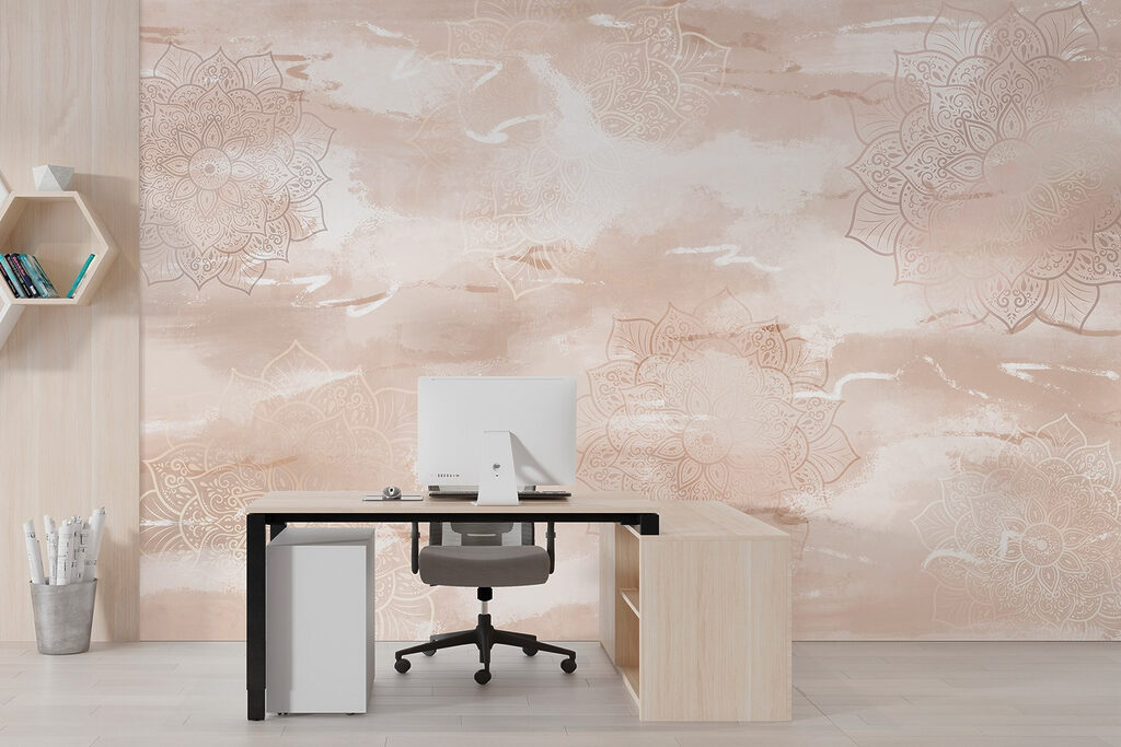 Pattern of flowers on a surface