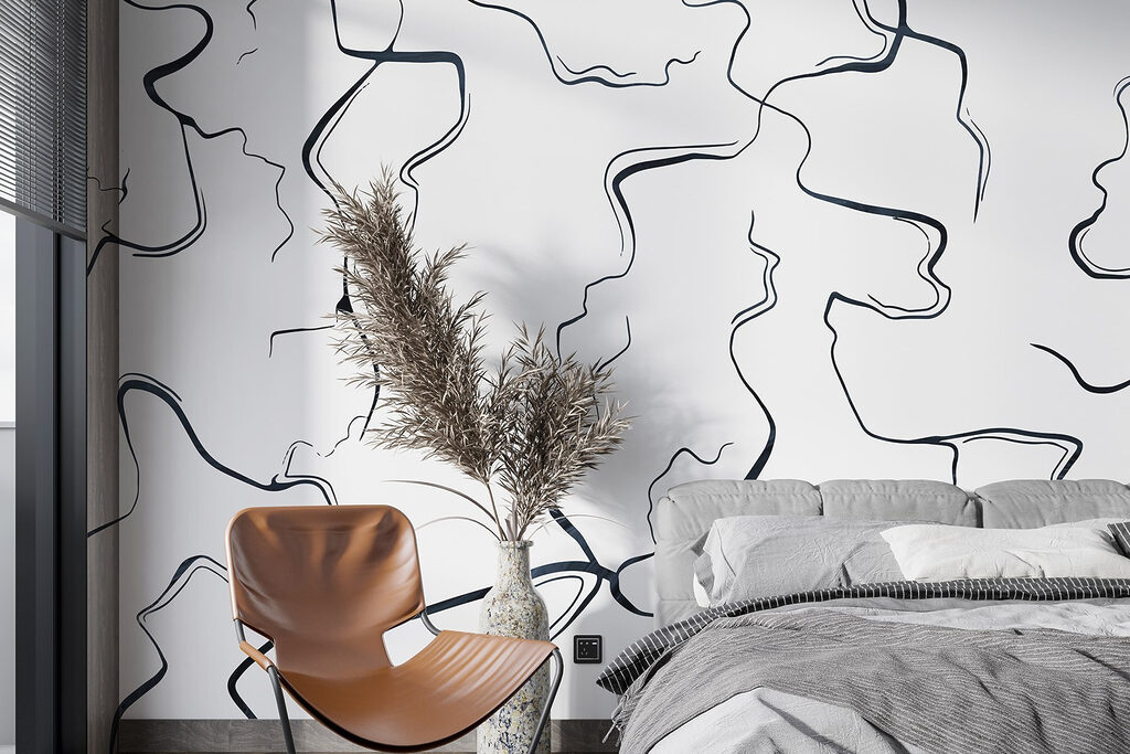 Black and white image of lines