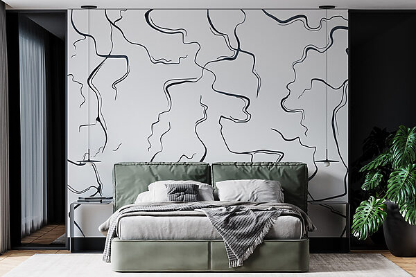 Immagine in bianco e nero di linee Immagine in bianco e nero di linee