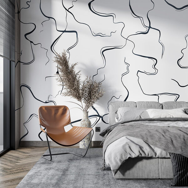 Immagine in bianco e nero di linee Immagine in bianco e nero di linee