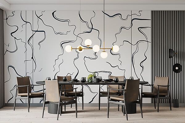 Immagine in bianco e nero di linee Immagine in bianco e nero di linee