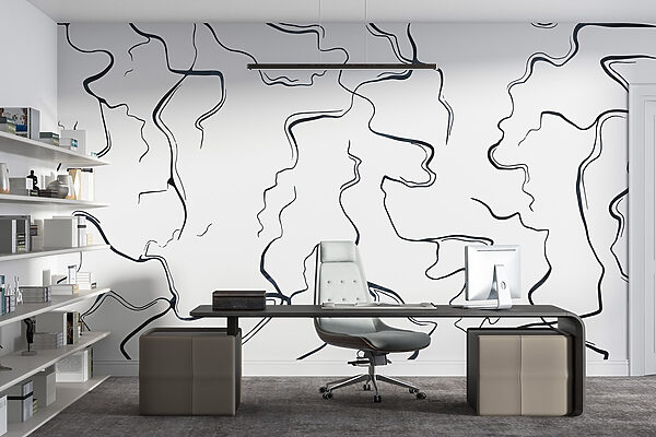 Immagine in bianco e nero di linee Immagine in bianco e nero di linee