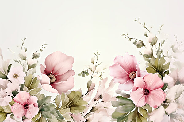 Pittura di fiori e foglie Pittura di fiori e foglie