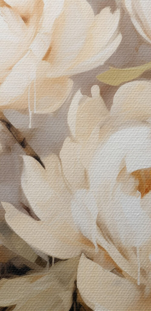 Painting of white flowers Painting of white flowers
