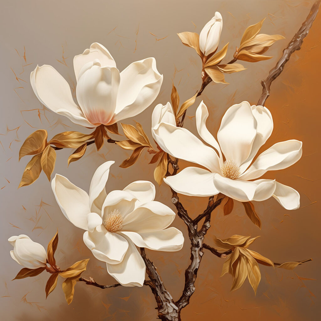White flowers on a branch White flowers on a branch