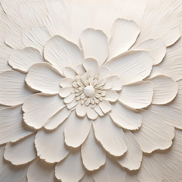 White flower with many petals