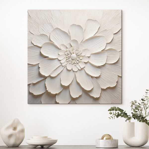 White flower with many petals