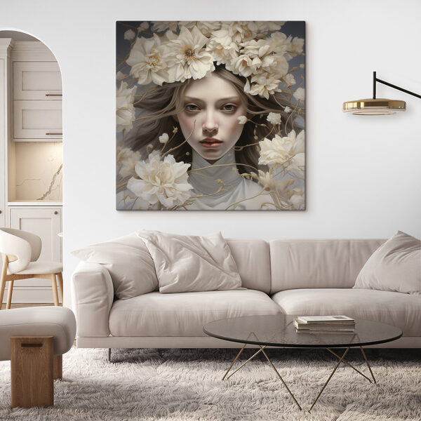 Woman with flowers in her hair